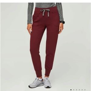 FIGS Burgundy Nepal - Petite Skinny Jogger Scrub Pants